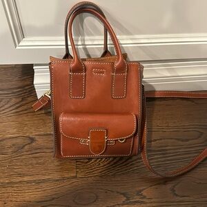 Frye leather crossbody with top handle